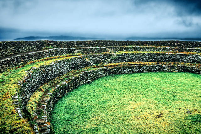 Inside the Grianan of Aileach