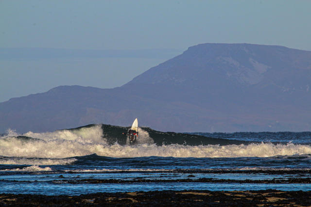 surfing at bundoran