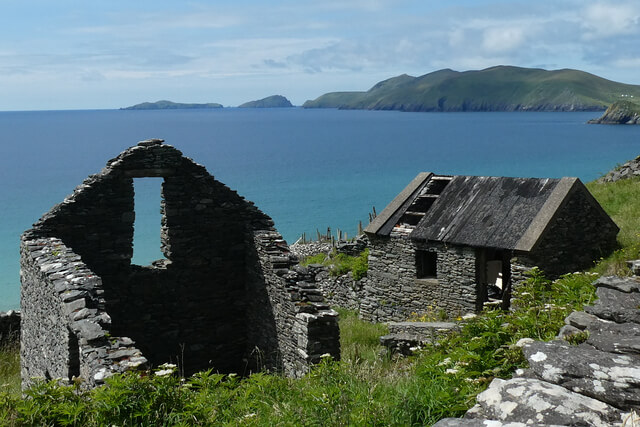 Ruined Cottages on the Blasket Islands