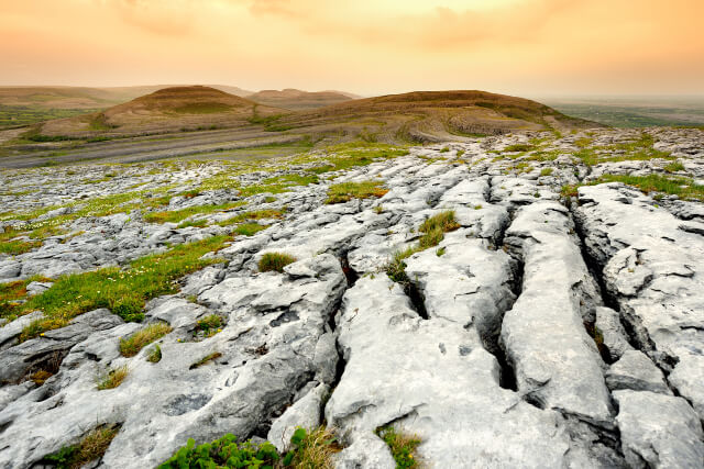 Irish National Park with rocky landscape 